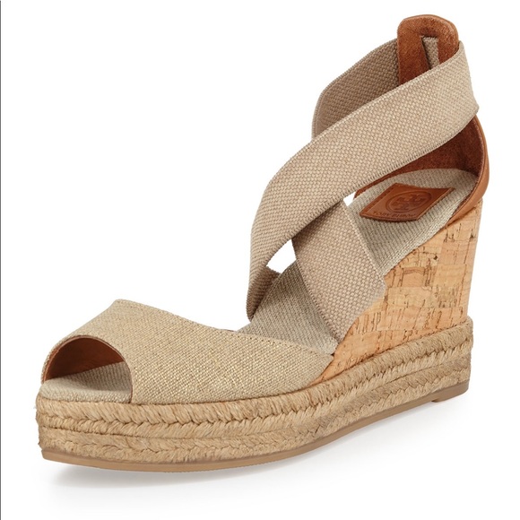 Tory Burch Shoes - Tory Burch Wedge Cork Espadrille Sandal Heel 8